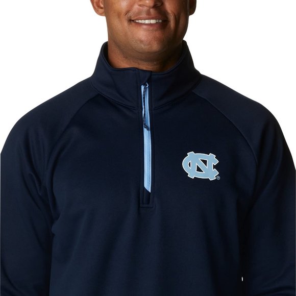 Columbia Men's North Carolina Tar Heels Tackle Fleece 1/4 Zip PFG Jacket Blue L - Picture 4 of 5